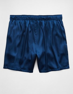 AEO Men's Solid Satin Pocket Boxer Short