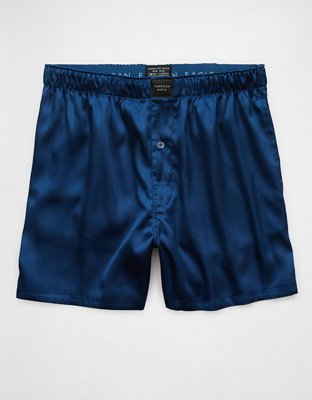 AEO Mens Solid Satin Pocket Boxer Short