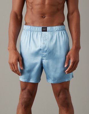 AEO Solid Satin Pocket Boxer Short  Boxer shorts, Men loungewear, Boxer