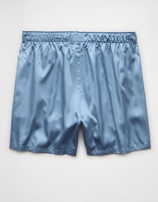 AEO Men's Solid Satin Pocket Boxer Short