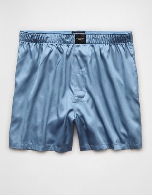 AEO Men's Solid Satin Pocket Boxer Short