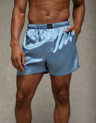 AEO Men's Solid Satin Pocket Boxer Short