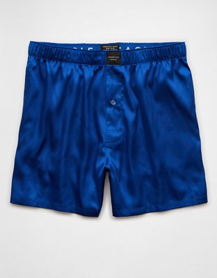 AEO Mens Solid Satin Pocket Boxer Short