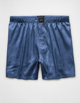 AEO Men's Solid Satin Pocket Boxer Short