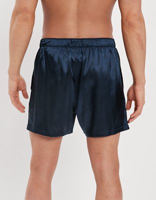 AEO Men's Solid Satin Pocket Boxer Short
