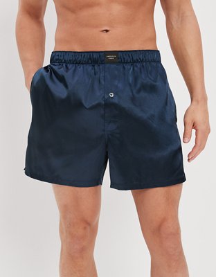 AEO Men's Solid Satin Pocket Boxer Short
