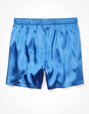 AEO Men's Solid Satin Pocket Boxer Short