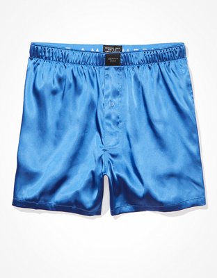 AEO Men's Solid Satin Pocket Boxer Short