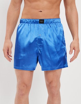 AEO Men's Solid Satin Pocket Boxer Short