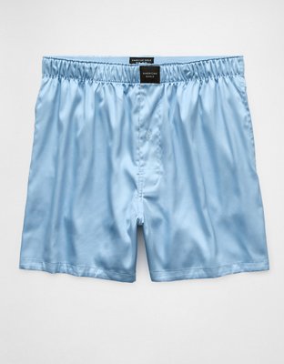 AEO Mens Solid Satin Pocket Boxer Short
