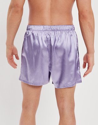 AEO Men's Solid Satin Pocket Boxer Short