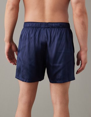 AEO Men's Solid Satin Pocket Boxer Short