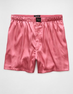 AEO Men's Solid Satin Pocket Boxer Short