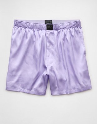 AEO Men's Solid Satin Pocket Boxer Short