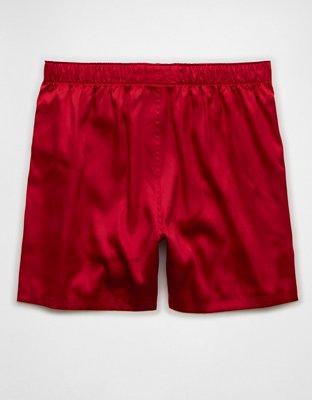 AEO Men's Solid Satin Pocket Boxer Short