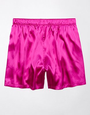 AEO Men's Solid Satin Pocket Boxer Short