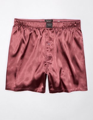 AEO Solid Satin Pocket Boxer Short  Boxer shorts, Men loungewear, Boxer