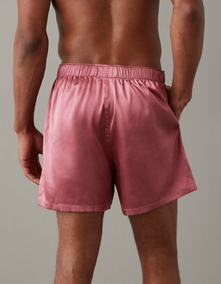 AEO Men's Solid Satin Pocket Boxer Short