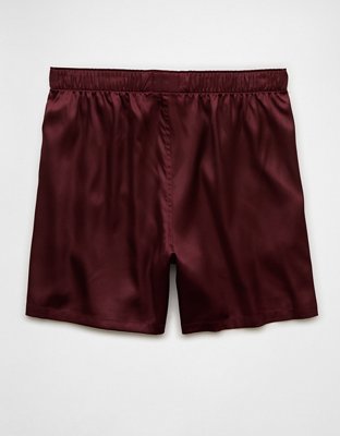 AEO Men's Solid Satin Pocket Boxer Short