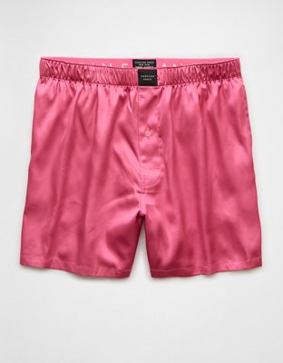 AEO Men's Solid Satin Pocket Boxer Short