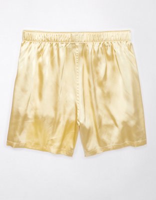 AEO Men's Solid Satin Pocket Boxer Short