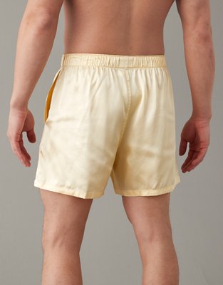 AEO Men's Solid Satin Pocket Boxer Short