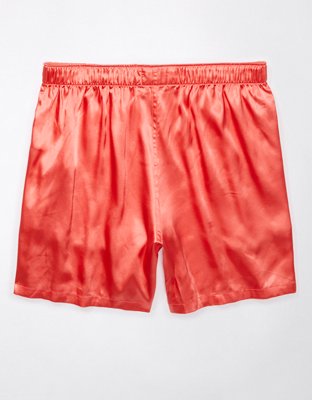 AEO Men's Solid Satin Pocket Boxer Short