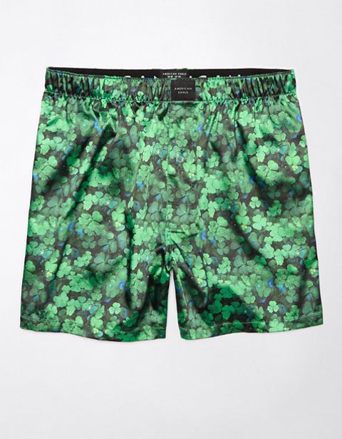 Мужские брюки American Eagle AEO Clovers Satin Pocket Boxer Short
