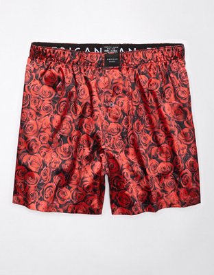 AEO Valentine Roses Satin Pocket Boxer Short