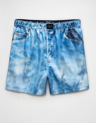 Мужские джинсы American Eagle AE x Aerie Match Made in Denim Satin Pocket Boxer Short — фото 3
