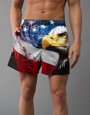 AEO Eagle Flag Satin Pocket Boxer Short