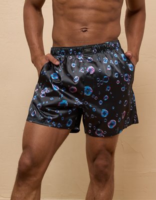 AEO Men's Bubbles Satin Pocket Boxer Short