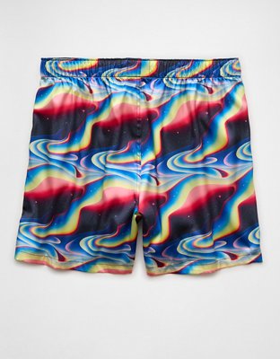 Мужские брюки American Eagle AEO Rainbow Road Satin Pocket Boxer Short — фото 3