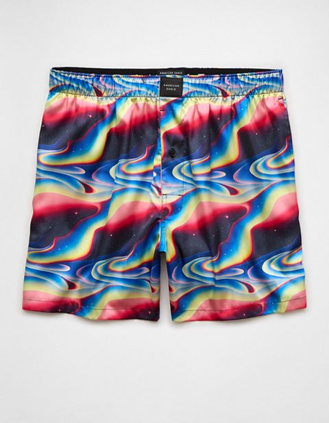 Мужские брюки American Eagle AEO Rainbow Road Satin Pocket Boxer Short
