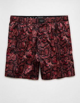 AEO Men's Snake Skin Satin Pocket Boxer Short