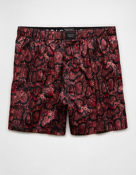 Мужские брюки American Eagle AEO Snake Skin Satin Pocket Boxer Short