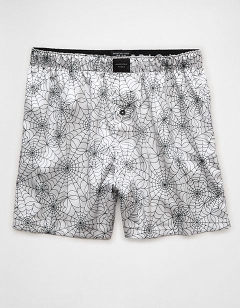 Мужские брюки American Eagle AEO Spider Web Halloween Satin Pocket Boxer Short