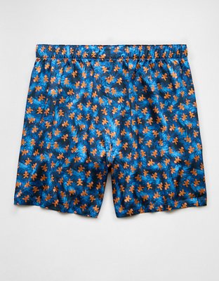Мужские брюки American Eagle AEO Winter Branches Satin Pocket Boxer Short — фото 4
