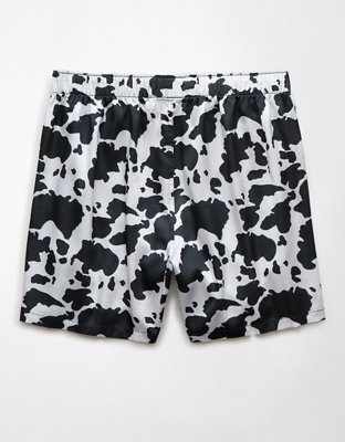 AEO Cow Print Satin Pocket Boxer Short