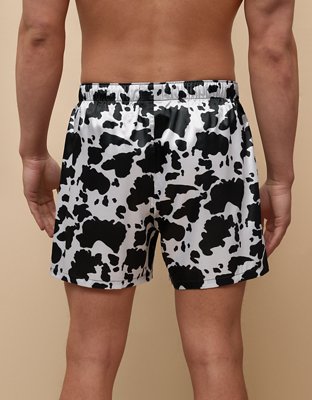 AEO Cow Print Satin Pocket Boxer Short