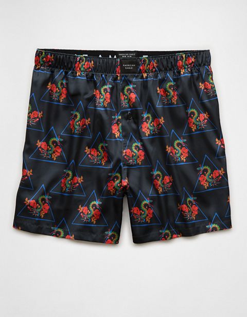 Мужские брюки American Eagle AEO Neon Snakes Satin Pocket Boxer Short