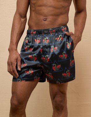 AEO Neon Snakes Satin Pocket Boxer Short