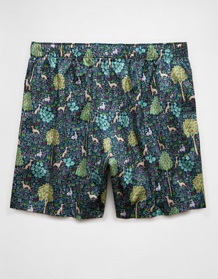 AEO Men's Fields Tapestry Satin Pocket Boxer Short