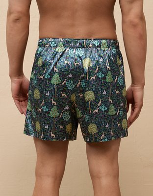 AEO Men's Fields Tapestry Satin Pocket Boxer Short