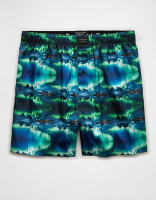 AEO Men's Northern Lights Satin Pocket Boxer Short