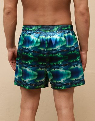 AEO Men's Northern Lights Satin Pocket Boxer Short