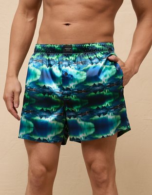 AEO Men's Northern Lights Satin Pocket Boxer Short