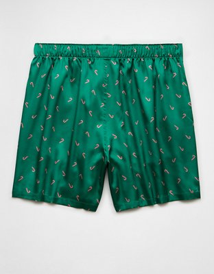 Мужские брюки American Eagle AEO Mini Candy Canes Satin Pocket Boxer Short — фото 4