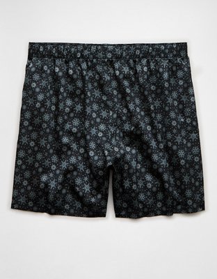 AEO Tiny Snowflakes Satin Pocket Boxer Short