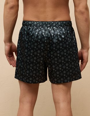 AEO Tiny Snowflakes Satin Pocket Boxer Short